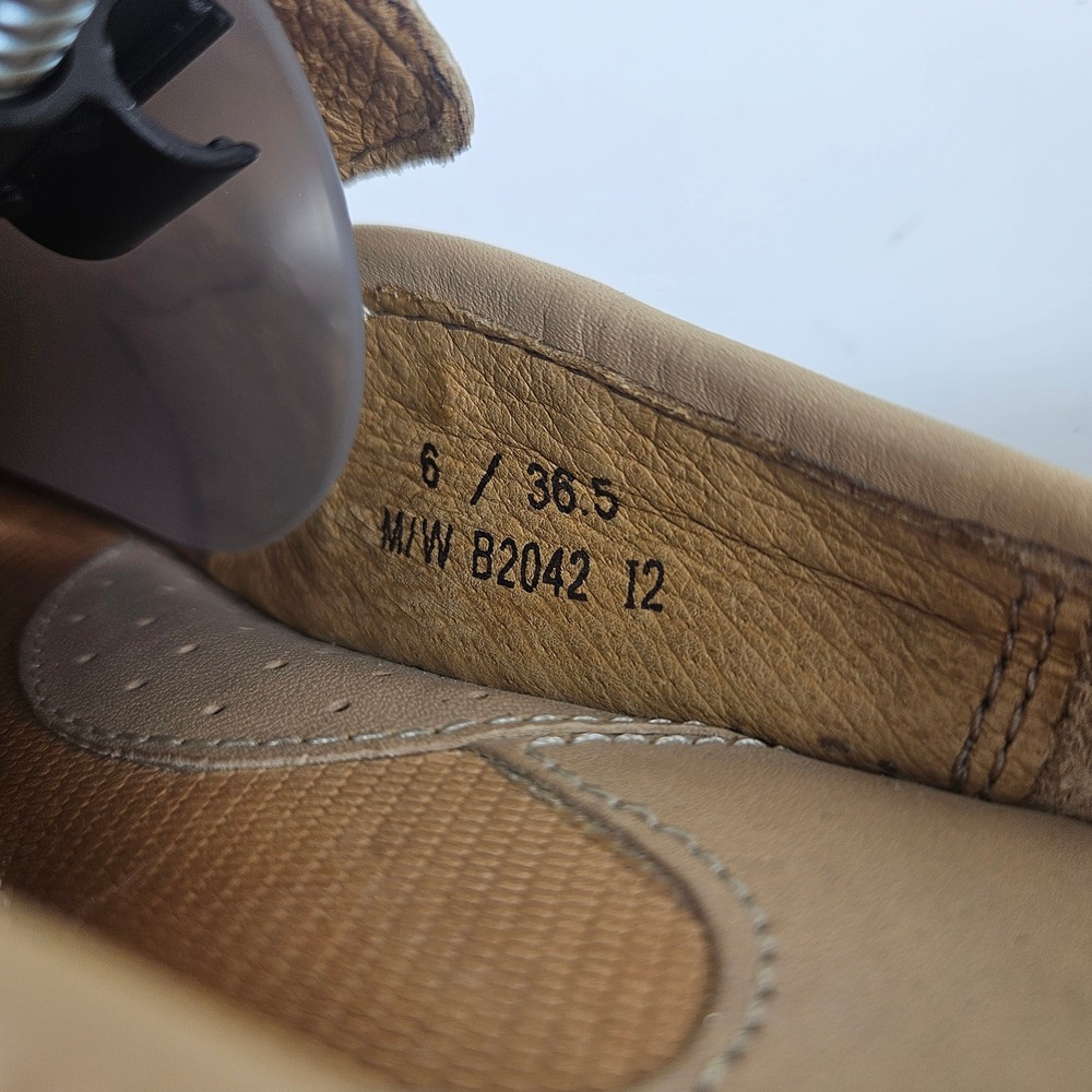 Børn Hand Crafted Womens 6 Leather Comfort Driving Mule Moc-Toe Slip-On Loafer - Picture 9 of 9